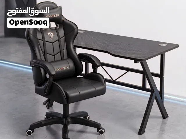طقم قيمنق متكامل (طاولة كربون فايبر + كرسي هيدروليك مريح) جديد
