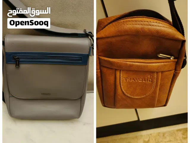 حقيبة رجالية لون بني فاتح / عسلي جلد للبيع