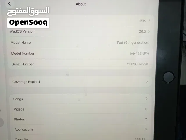 Ipad 9th generation 256gb excellent condition