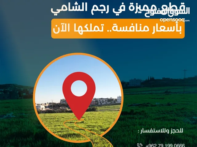 قطع ارض  مميزه في رجم الشامي