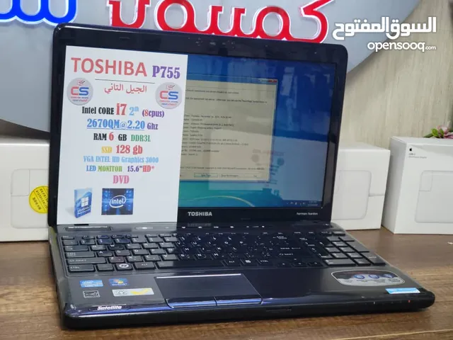 لابتوب مستعمل TOSHIBA P755/كور 7/رام 6/هردسك SSD 128