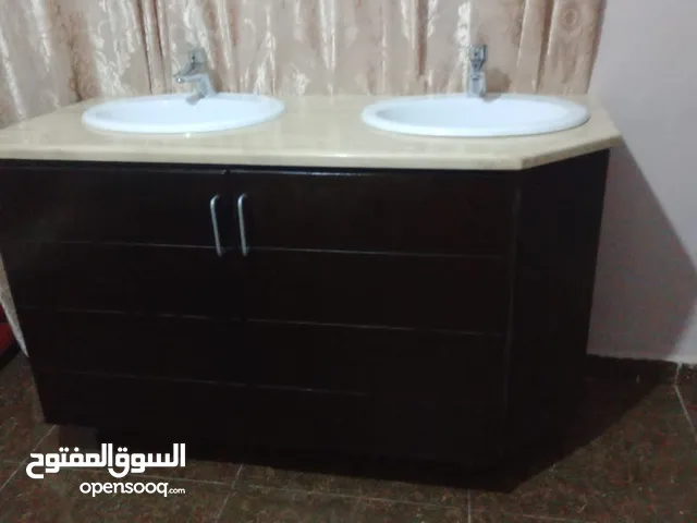 مغسله حوضين مع بطاريات ايطالي غطس الخزانه خشب قشر بلوط