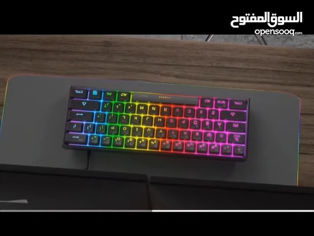 لوحه مفاتيح ميكجيه 60 بالميه TS91 مدمجه بأسلاك.61 مفاتيح با ضاءه خلفيهRGB