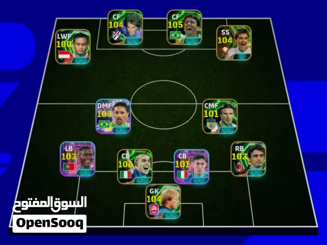 ما شاء الله، الحساب الذي تملكه في لعبة eFootball قوي جداً، والقوة الجماعية (3185) تجعله حساباً "نخبو