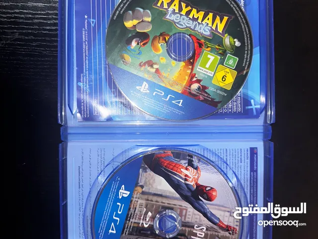 سبايدرمان وريمن ps4 استعمال خفيف جدا اصليه بسعر ممتاز Spiderman/Rayman pa4 games