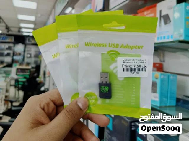 USB WIFI 6 WIRELESS + BLUETOOTH 2 IN 1 ADAPTER / Wireless Adapter in Oman