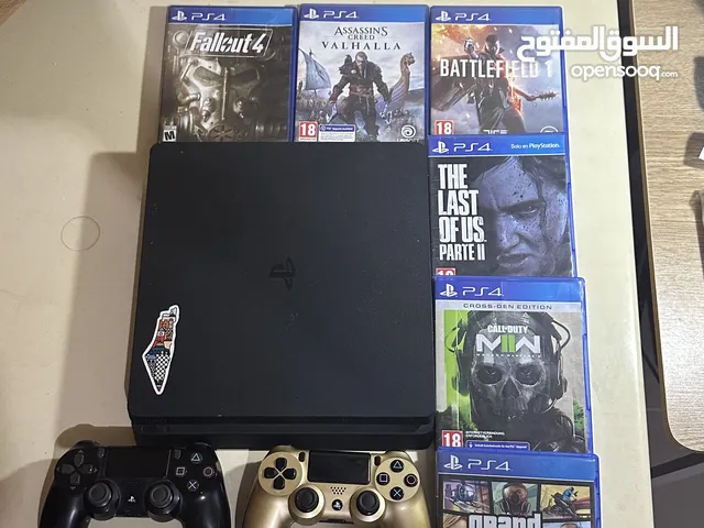 Ps4 slim مستعمل بحاله ممتازه