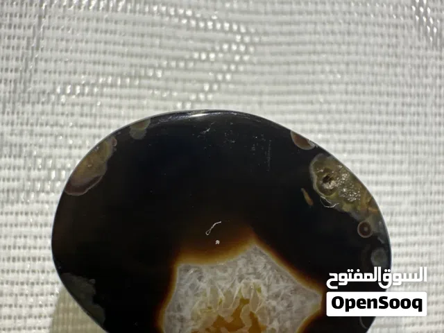 Scenic Persian Agate (Natural))with Palestine map حجر عقيق طبيعي يحمل خريطة فلسطين