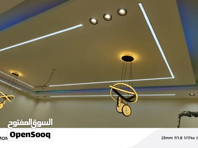 خلفه ديكور جبس بورد سقف ثانوي تغليف بديل الخشب لديلزالرخام