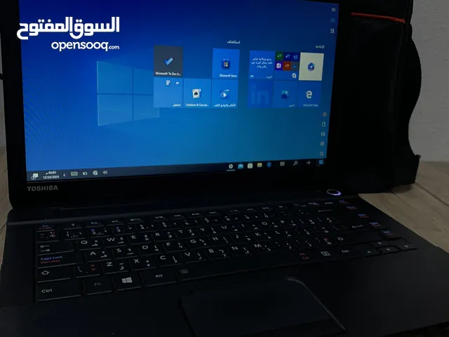 لابتوب بلاك توشيبا للبيع ممتاز لدراسه وتنقل بيه