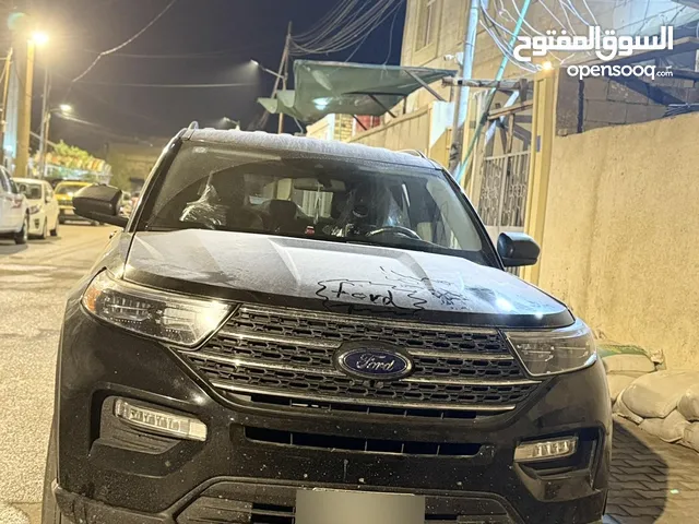 فورد اكسبلورر رقم بغداد XLT4WD الموديل 2022 اللون اسود زيروmile العداد 7500 لون داخلي اسود بصمة