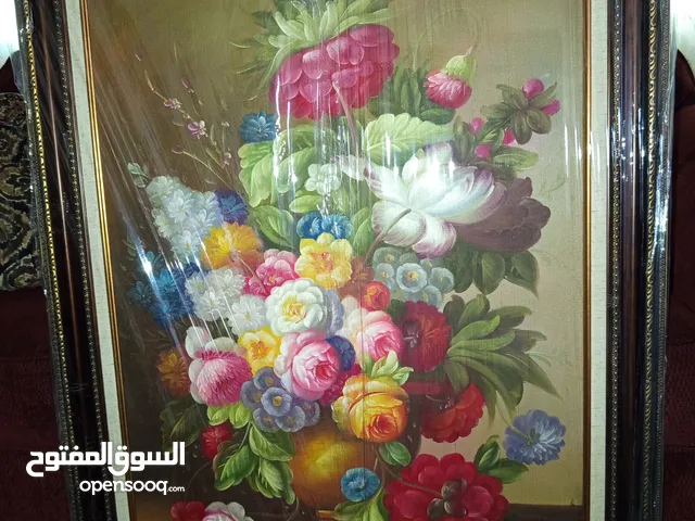 لوحة رسم سكين زيتي يدوي على قماش كانفاس جديدة الطول 109 والعرض 77