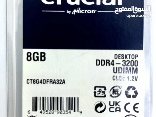 NEW - Crucial RAM 8GB (DDR4 3200MHz CL22)