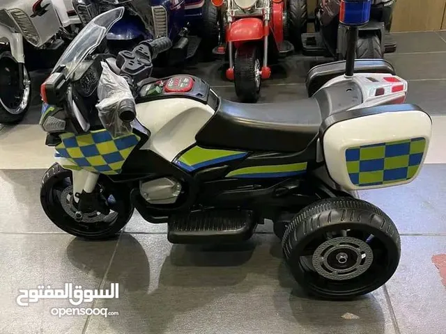 دراجة الشرطة الالمانية الكهربائية للأطفال أمنة وثابتة مع 3 عجلات 6 فولت  مع اضواء و صوتيات مميزة