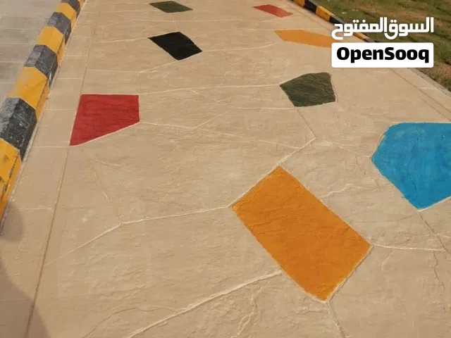خرسانة مطبوعة ملون صبة مروحة صبة ميزانية ايبوكسي سيلف ليول مايكرو سيمينت