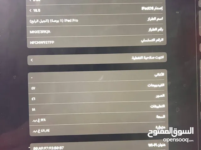 Apple iPad Pro 256 GB in Nablus