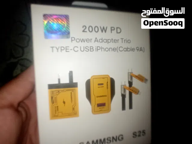 عرطة شاحن سامسونج S25 بقوة 200وات يدعم شحن سريع جداً