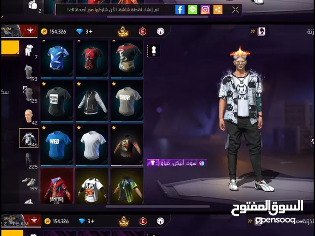 للبيع حساب فري فاير كريمنال