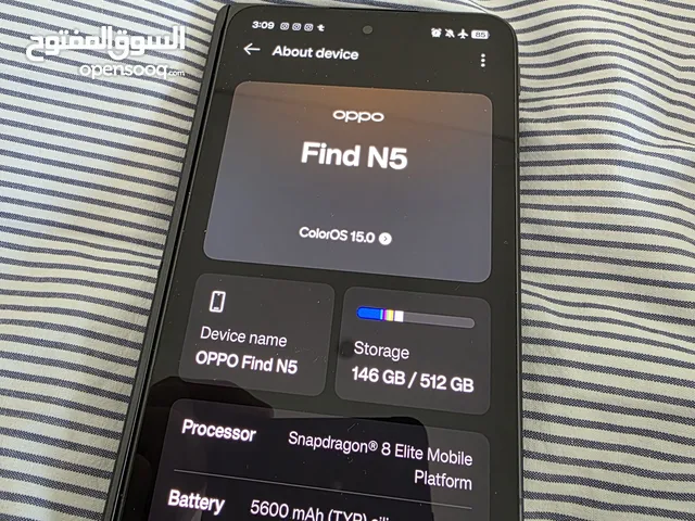 OPPO Find N5 512GB, Black, all accessories and box included