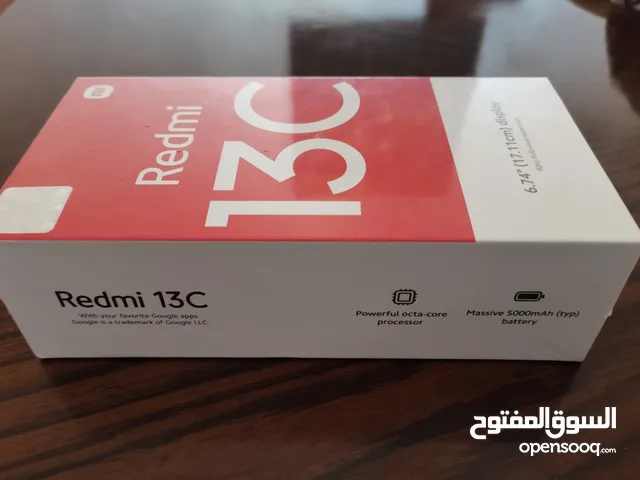 موبايل  (13c-Redmi) جديد غير مستخدم 6 جيجا 128 جيجا بطارية سعة 5000 م امبير كاميرات ثلاثية شاشة 17