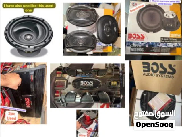Full sound system:BOSS subs (new+used) + amps + speakers + cap + Pioneer + Kenwood + wires–550 AED