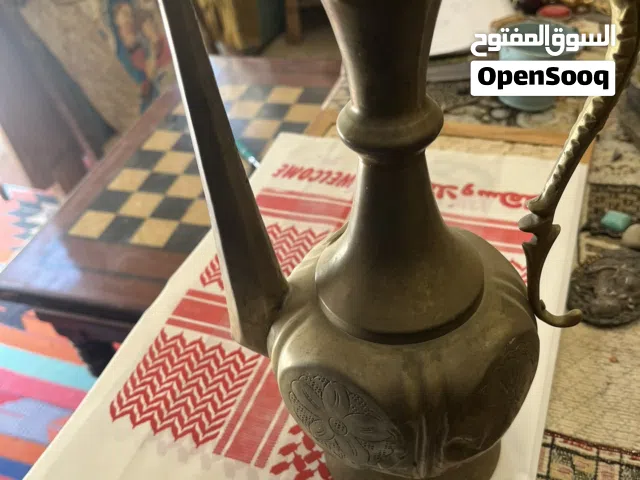 إبريق غسيل عتيق مغربي نحاس مرسم يدوي