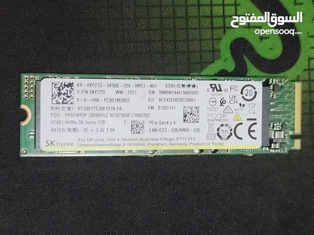 هارديسك مستعمل نظيف جداً سعة 1TB واحد تيرا بايت من شركة SK hynix العالمية البضاعه مضمونه والسعر عرطه