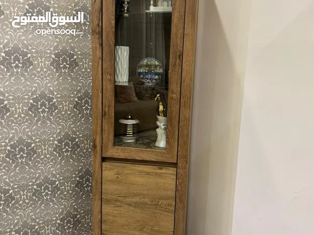 JYSK IKEA bookshelf display storage cabinet walnut brown with 2 doors and 1 drawer for sale in Salwa