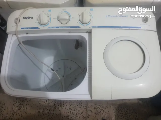 غسالة سانيو 7كيلو حجم وسيع وحقيقي مستخدم شغال مضمون مجرب من أي خلل بدون غطا للغسيل السعر 34ألف