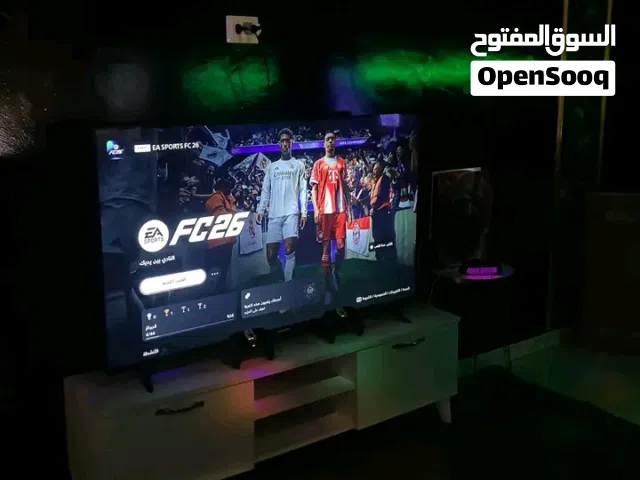 شاشة 55بوصه بسم الله مشاءالله بريموتها ومعاها باكوها شاشة استعمال نضيف