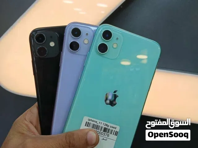 ايفون 11 / نسخة 128 جيجا / بحالة الوكالة / بطاريات 90 وفوق / مش مصلح ولا مبدل في اشي
