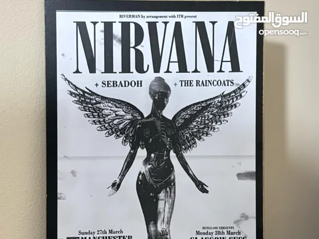 nirvana poster (wood) بوستر خشب نريڤانا
