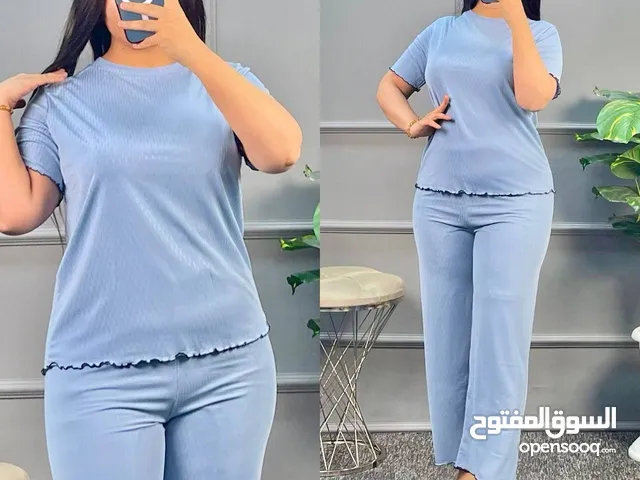 وصل الجمال تراك نسائي نصف ردن ياخة وسط كشكش اطراف بجامه كيلوت (سوت ) (الخامه قطنيه