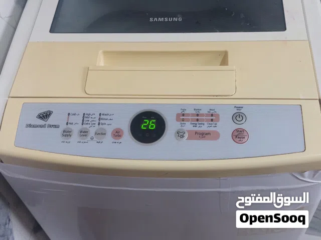 غساله 8 كيلو سمسنك شغاله تغسل وتعصر بحاله ممتازه فيها شويه صدى بس