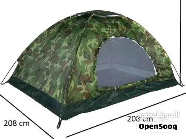 خيمة رحلات جيشي ذاتية الفتحة ارميها بتفتح لحالها مع شباكين ومنخل ناموسيه مقاس 2*2 متر مع اوتاد تثبيت