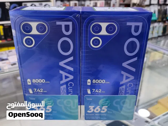 جهاز جديد pova curve 2 5G رام 16 جيجا 256 مكفول سنة متوفر توصيل