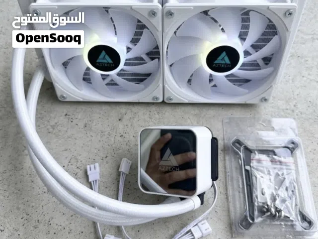 مبرد مائي للمعالج AZTECH 240mm AIO باللون الأبيض - جديد تماماً بالكرتون