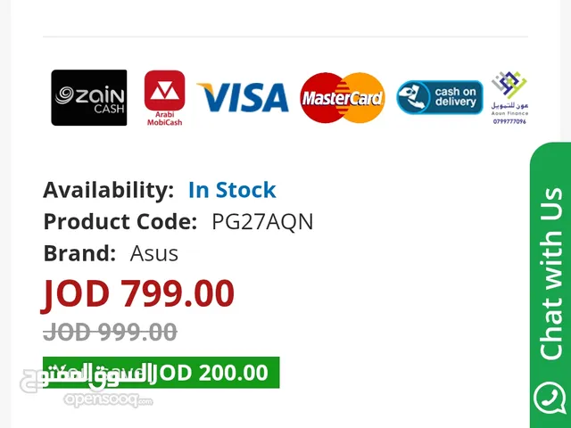 27" Asus monitors for sale in Amman