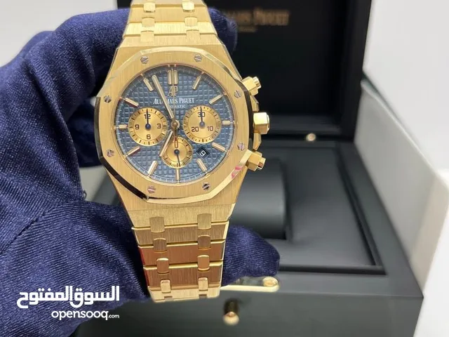 AP Royal Oak Chronograph – 41mm Yellow Gold Blue Tapisserie Dial Full Package