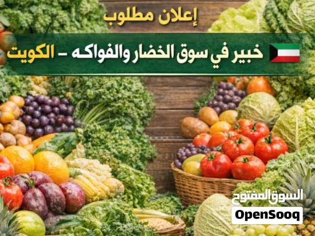 مطلوب شخص لديه خبره في الخضار والفواكه وشنو النوع اللي فيها عليه بيع و طلب كبير يوميا