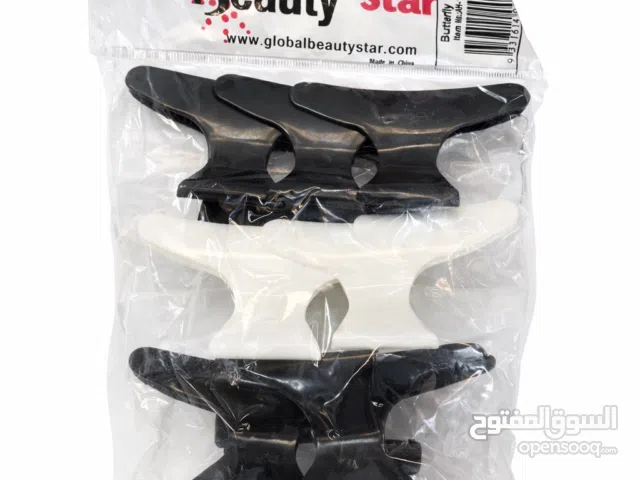 7-Pack Butterfly Hair Clips in Black and White