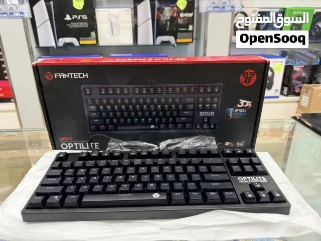 كيبورد قيمنق ميكانيكال فانتيك MK872 جديد بالكرتون ضد الماء - Fantech Optilite MK872 TKL