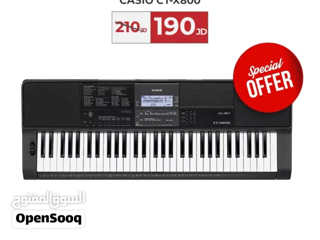 Casio CTX-800  Digital Keyboard Touch  مع محول كامل Response, 61 Keys شرقي غربي