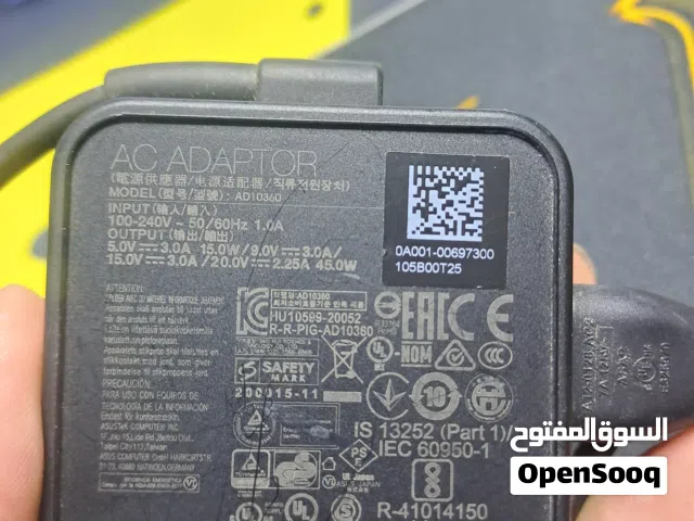 شاحن لابتوب اسوس asus تايب سي type c بقوة 45w