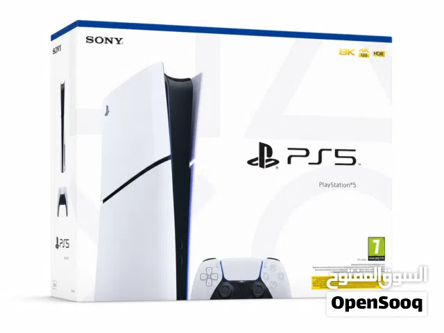 للبيع PS5 Slim نسخة الدسك 1TB مع يد أصلية استعمال خفيف