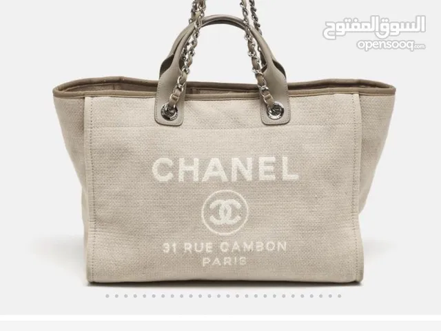 Chanel Beige Canvas Large Deauville