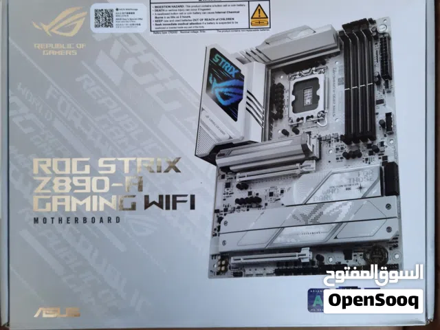ASUS ROG STRIX Z890-A GAMING WIFI جديدة بالكرتونة  DDR5 + Wi-Fi 7 + PCIe 5.0