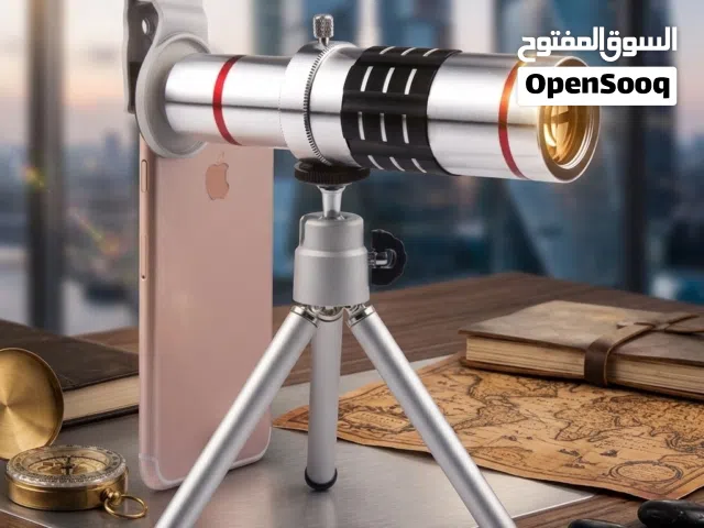 تيليسكوب تكبير x18 لكاميرة الهاتف مع قاعدة تثبيت ثلاثية
