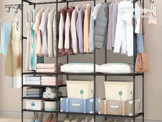 لمحبي التميز والأناقة وفرنالكم ستاند الملابس المعدني متعدد الوظائف