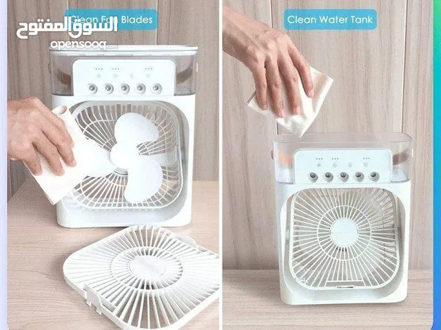 Portable Air Conditioner Fan مروحة مكيف هواء محمولة    مبرد هواء تبخيري صغير مع 7 ألوان إضاءة LED